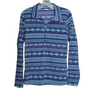 Columbia Exploration Anorak Fleece Purple 1/4 Zip Cozy Jacket Size L